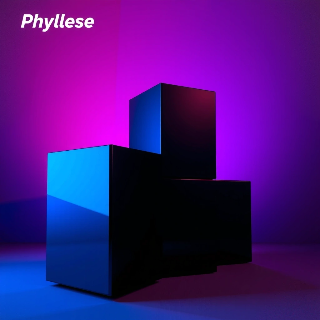 Neon geometric abstract background